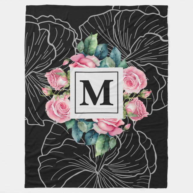 Polaire Couverture en molleton de jardin de roses enchante (Devant)