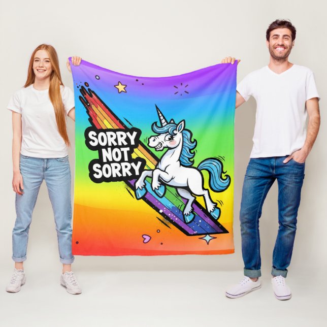 Polaire Couverture en molleton de licorne désolée pas déso (En situation)