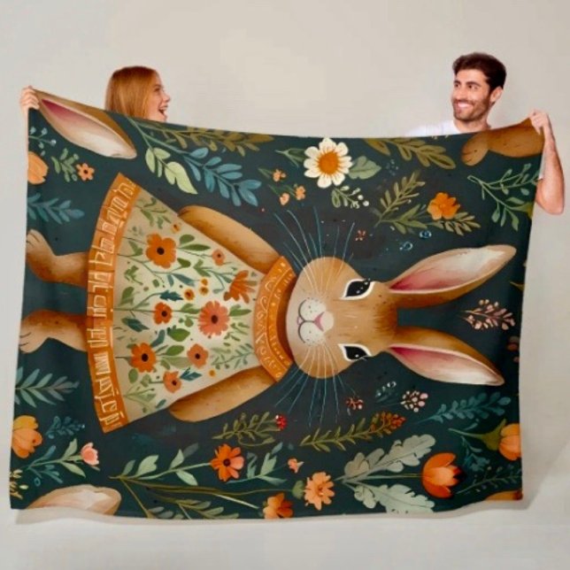 Polaire Couverture en molleton de magie de lapin de printe (Créateur téléchargé)