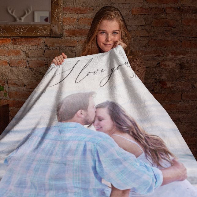 Polaire Couverture en molleton de photo I Love You avec éc (Créateur téléchargé)