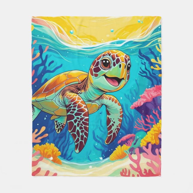 Polaire Couverture en molleton de tortue Boho australienne (Devant)