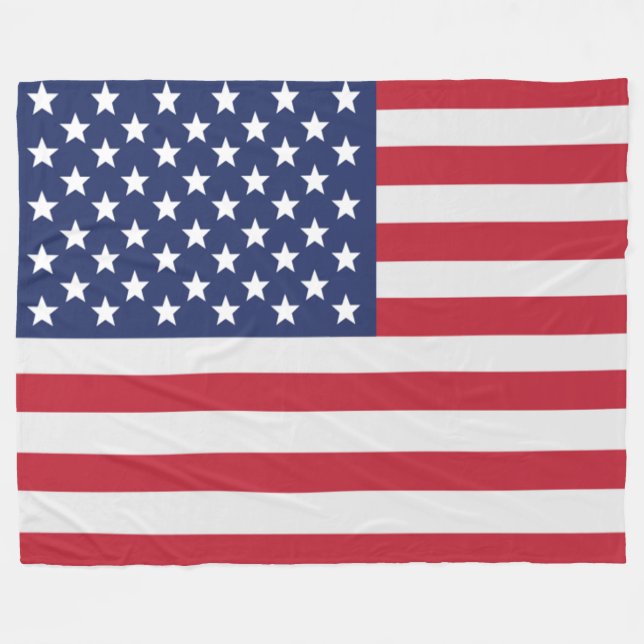 Polaire Couverture en molleton drapeau USA patriotique – F (Devant (Horizontal))