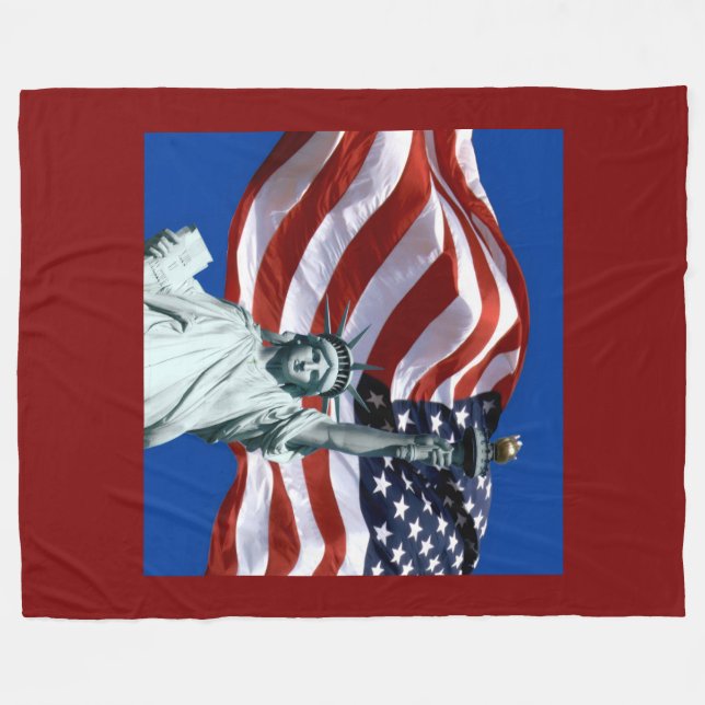 Polaire Couverture en molleton du drapeau américain Lady L (Devant (Horizontal))