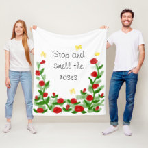 Couverture en molleton floral