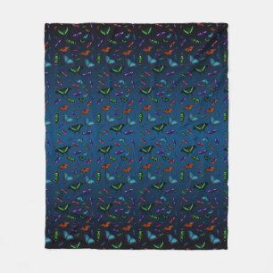 Polaire Couverture en molleton Flutterbies (Mélange Bleu M