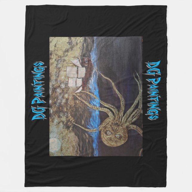 Polaire Couverture en molleton Kraken de DG Paintings (Devant)