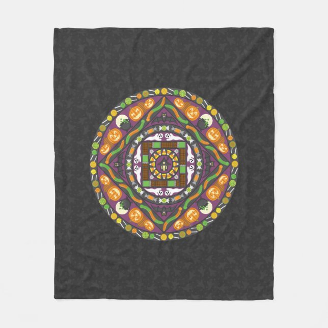 Polaire Couverture en molleton Mandala de friandises et to (Devant)