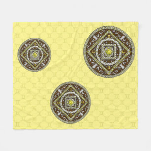 Polaire Couverture en molleton Mandala Gémeaux