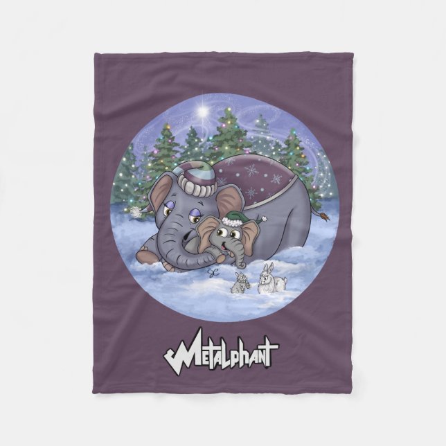 Polaire Couverture en molleton Metalphant Wilbur & Maman (Devant)
