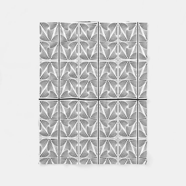 Polaire Couverture en molleton monochrome argentée à motif (Devant)