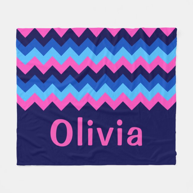 Polaire Couverture en molleton moyenne monogramme chevron  (Devant (Horizontal))