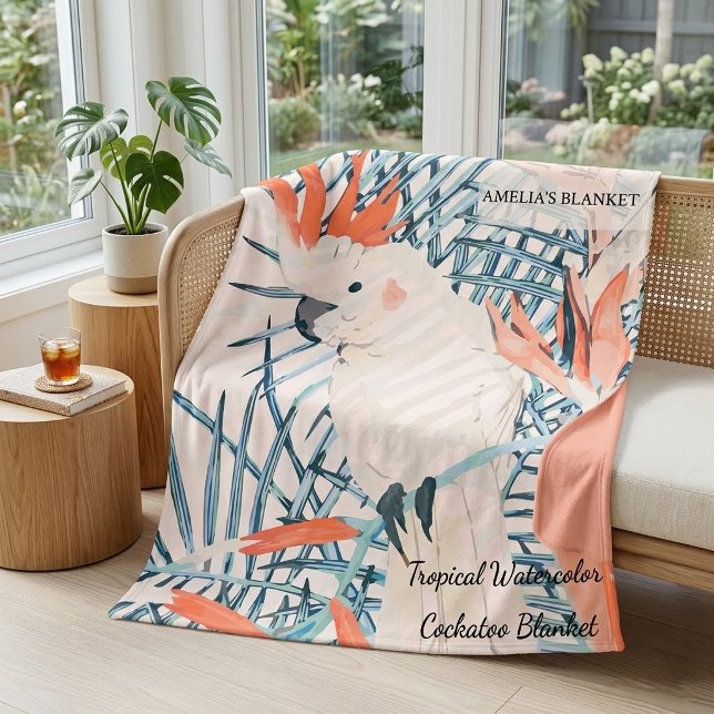 Polaire Couverture en molleton pastel pour perroquet exoti (Créateur téléchargé)