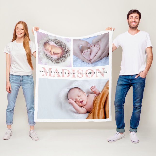 Polaire Couverture en molleton personnalisée avec les stat (En situation)