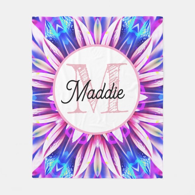 Polaire Couverture en molleton personnalisée avec monogram (Devant)
