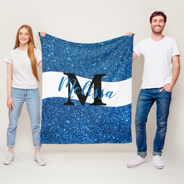 Polaire Couverture en molleton personnalisée avec paillett (En situation)