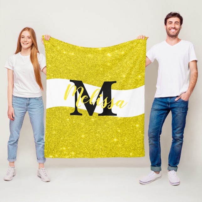 Polaire Couverture en molleton personnalisée avec paillett (En situation)