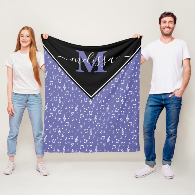 Polaire Couverture en molleton personnalisée avec symboles (En situation)