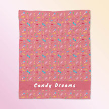 Couverture en molleton personnalisée rose corail C