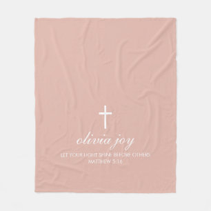 Polaire Couverture en molleton personnalisée rose saumon a