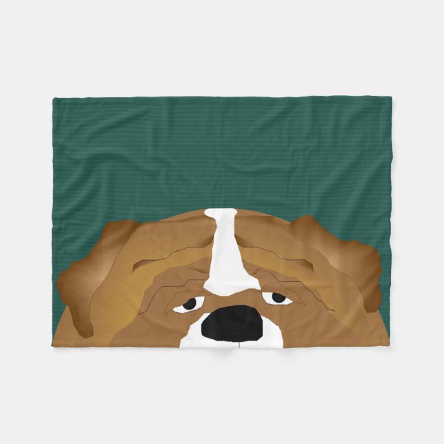Polaire Couverture en molleton petit Bulldog (Devant (Horizontal))