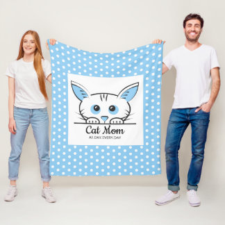Polaire Couverture en molleton pour maman de chat mignon