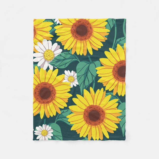Polaire Couverture en molleton Prairie Tournesol (Devant)