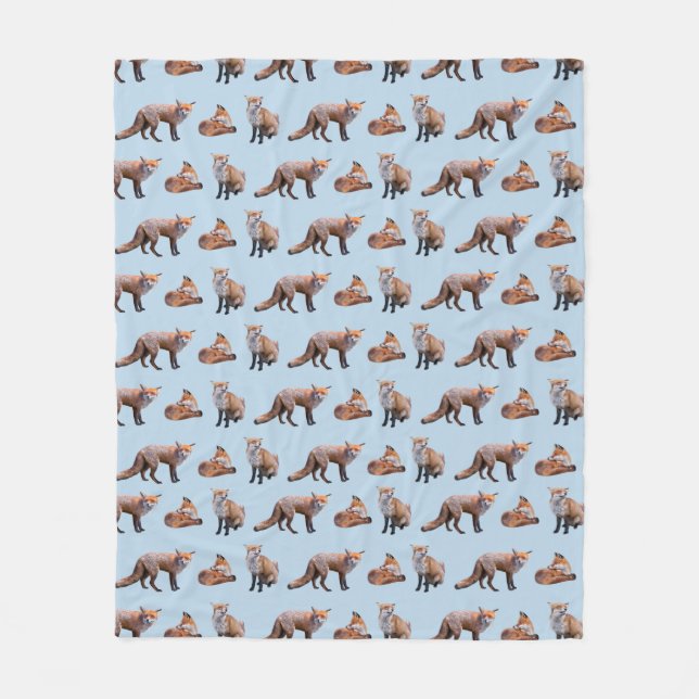 Polaire Couverture en molleton Red Fox Frenzy (bleu clair) (Devant)