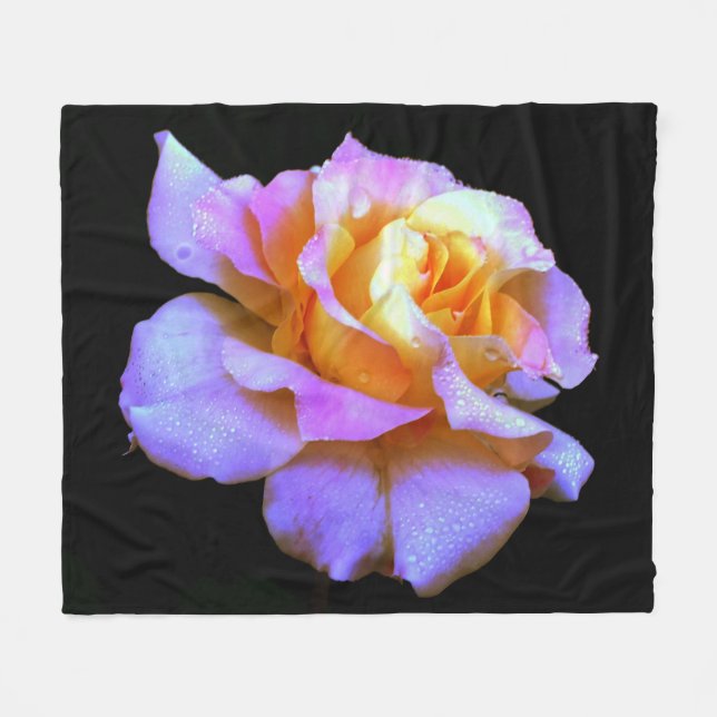Polaire Couverture en molleton rose tie-dyed rose (Devant (Horizontal))