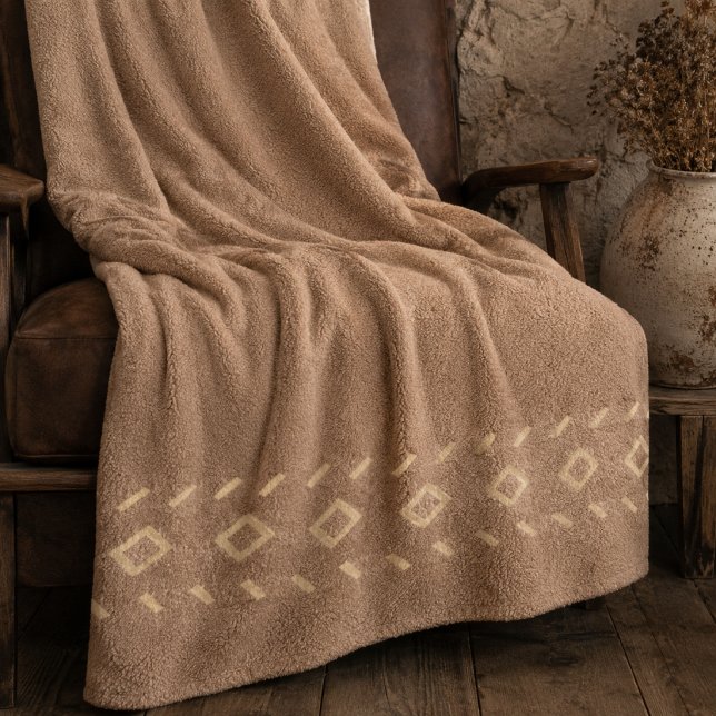 Polaire Couverture en molleton Rustic Diamond Trail (Rustic diamond detailing inspired by desert trails and layered neutral interiors)