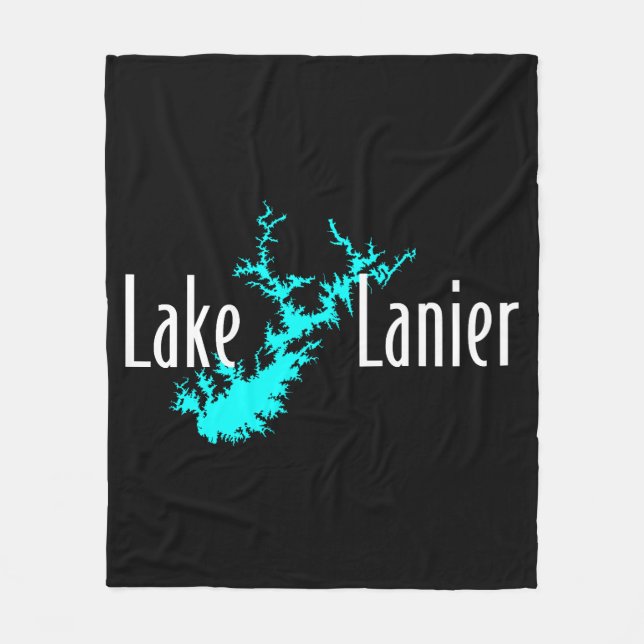 Polaire Couverture en molleton silhouette du lac Lanier Gé (Devant)