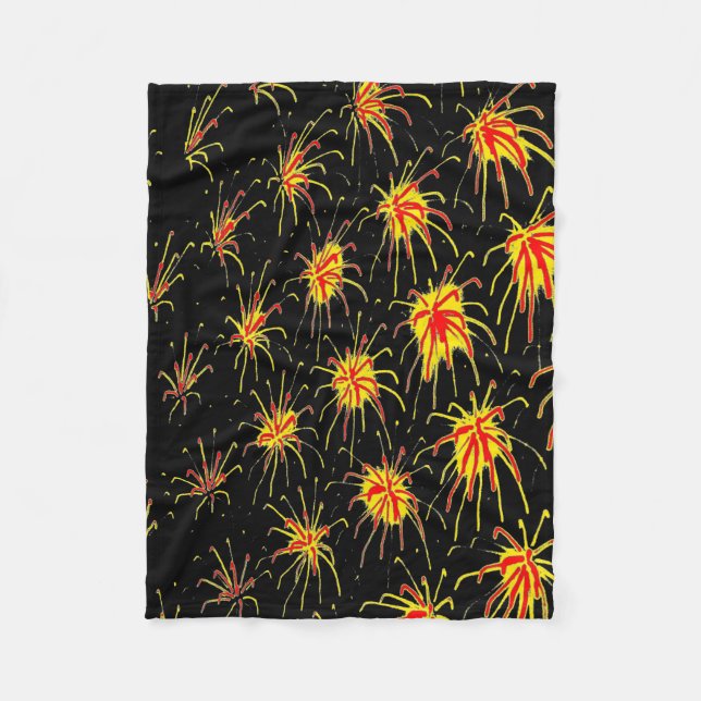 Polaire Couverture en molleton Solar Fireworks Burst (Devant)