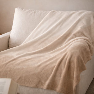 Polaire Couverture en molleton Taupe Ivory Horizon