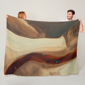 Polaire Couverture en molleton Vagues terreuses abstraites