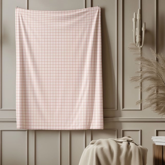 Polaire Couverture en or rose pour une décoration chaleure (Rose Gold Plaid Blanket for Cozy Home Decor)