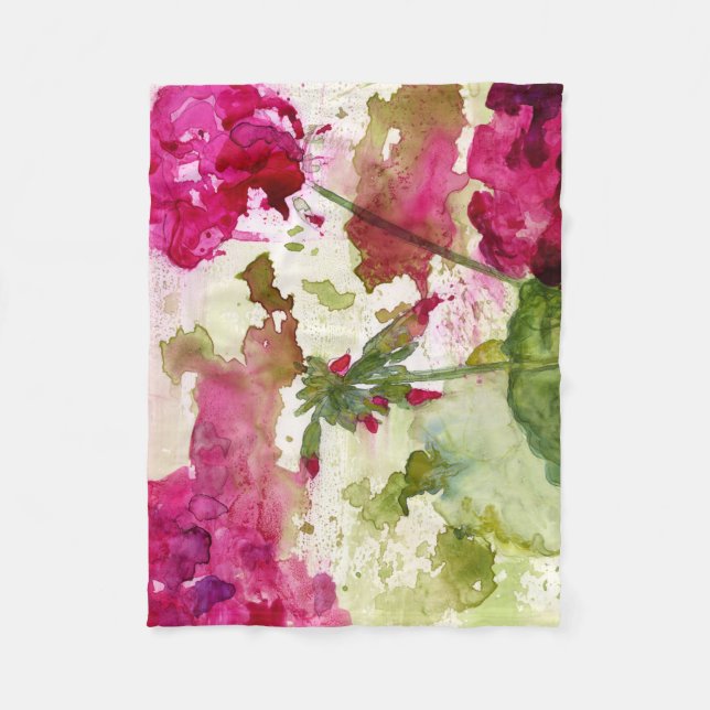 Polaire couverture en toison florale (Devant)