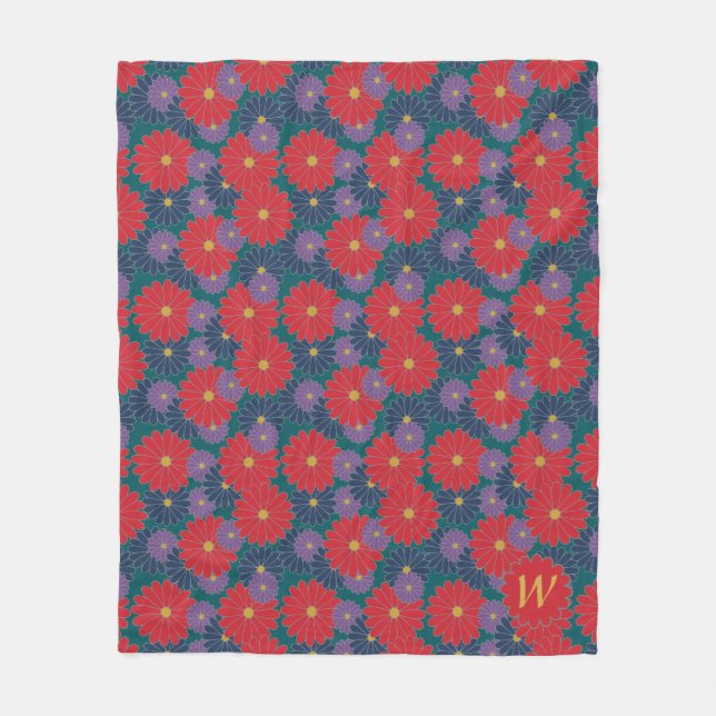 Polaire Couverture en toison florale en automne (Devant)