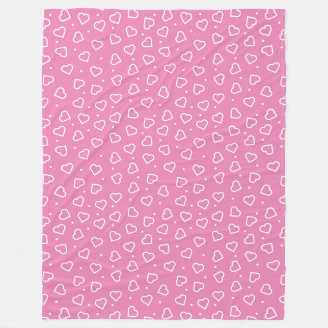 Polaire Couverture en toison rose des Coeurs (Devant)