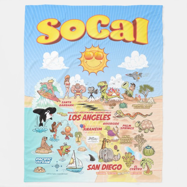 Polaire Couverture en toison SoCal (Devant)