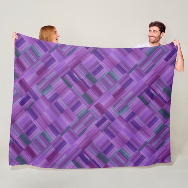 Polaire Couverture en toison violet (En situation)