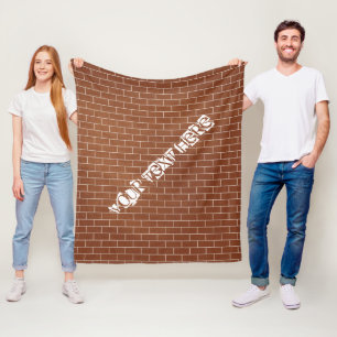 Polaire Couverture en toiture de mur de briques avec texte