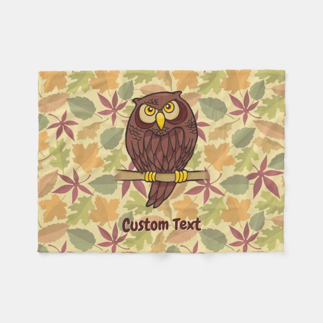 Polaire Couverture en toon de hibou (Devant (Horizontal))