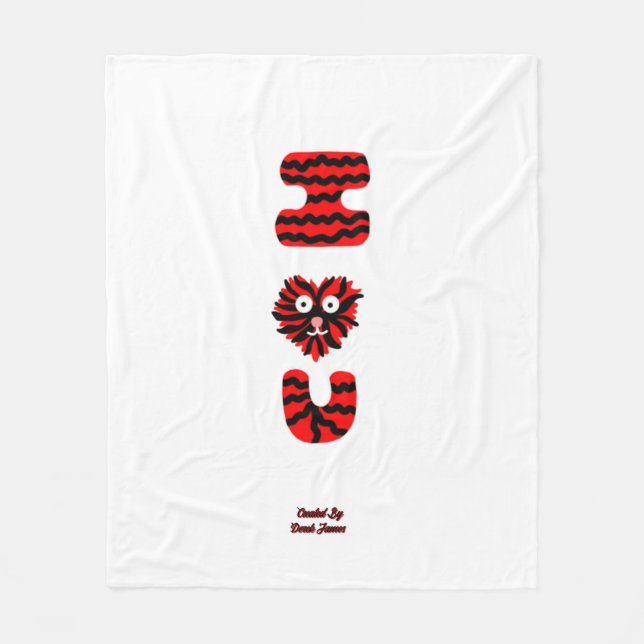 Polaire Couverture en U Fuzzy (Devant)