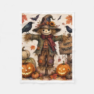 Polaire Couverture Épouvantail Halloween Vintage