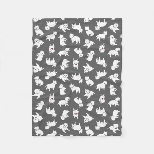 Polaire Couverture espiègle d'ouatine de Westies (Devant)