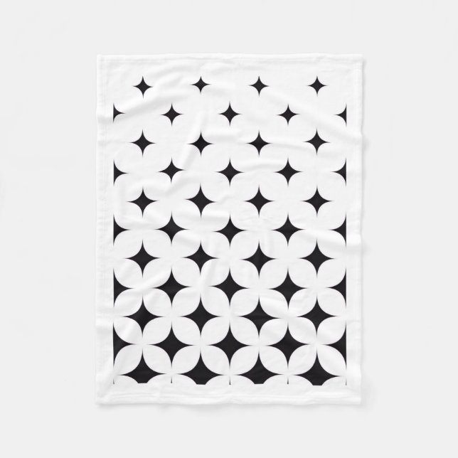 Polaire Couverture étoile noire et blanche ADOM Moderne (Devant)