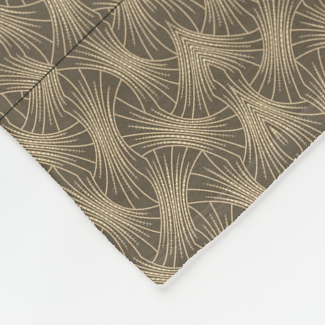 Polaire Couverture Éventail Doré Art Déco (Coin)