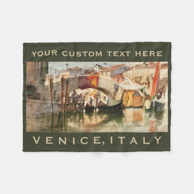 Polaire Couverture faite sur commande d'ouatine de Venise (Devant (Horizontal))