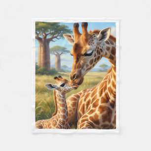 Polaire Couverture Famille de Girafes Aimantes ADOM