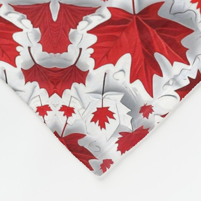 Polaire Couverture feuille d'érable rouge automne ADOM (Coin)