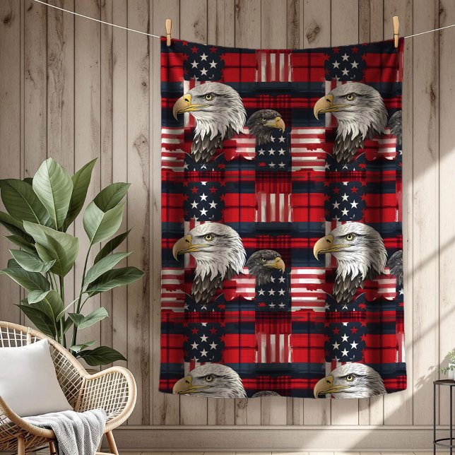 Polaire Couverture Fierté Aigle Héritage Américain (American Heritage Blanket Eagle Pride Throw)
